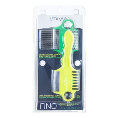 VITAMMY FINO Lice and nit comb set, yellow/green