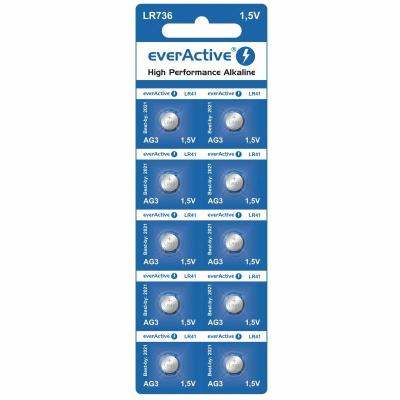 everActive LR41, Button alkaline lithium batteries 1,5V, 10 pcs