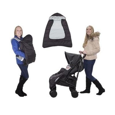 CuddleCo Comfi-Cape, pram/car seat/carrier 3 in 1, 25x12cm, black/grey