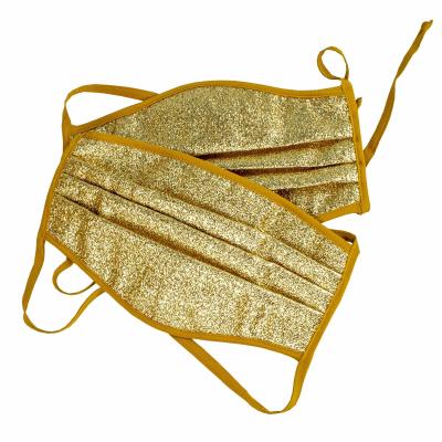 Babys Protective half mask with 3 layers, gold, large, 2 pcs