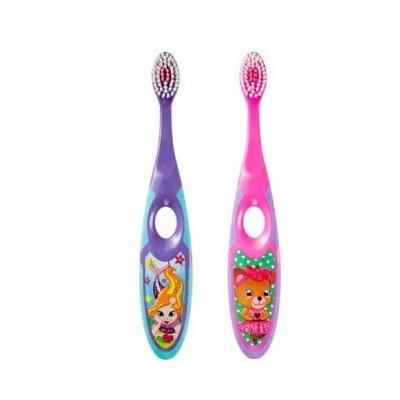 Jordan Step 2 Children's toothbrush 3-5 years, teddy bear and mermaid, 2 pcs