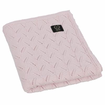YOSOY SPRING Children's blanket made of 100% combed cotton, 90x80 cm, light pink