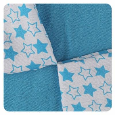 XKKO Bamboo napkins 30x30 - Little Stars Cyan Mix (9 pcs)