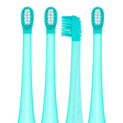 VITAMMY DINO, Replacement handles for DINO toothbrushes, turquoise, 4 pcs