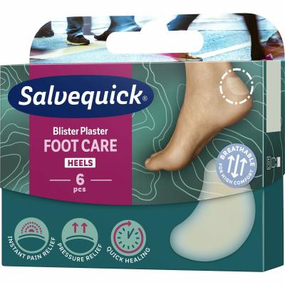 Salvequick Foot Care Blister Plaster for blisters, 6 pcs