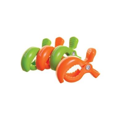 Dreambaby Stroller clips, 4 pcs, green/orange