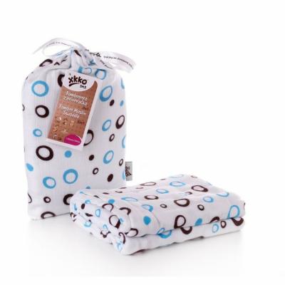 XKKO BMB swaddle - towel, 120x120 - Cyan Bubbles