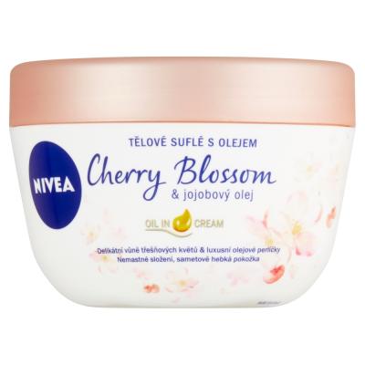 NIVEA Cherry Blossom &amp; Jojoba Oil, Telové suflé olej čerešňový kvet &amp; jojobový olej, 200ml
