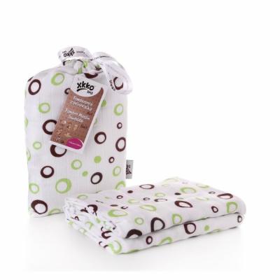 XKKO BMB swaddle - towel, 120x120 - Lime Bubbles