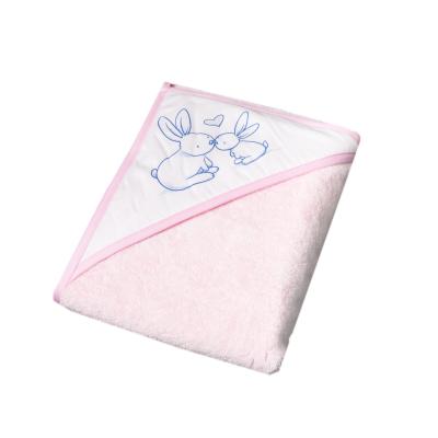 Tega Baby TEGA BABY Baby towel with hood Bunny 100x100 pink
