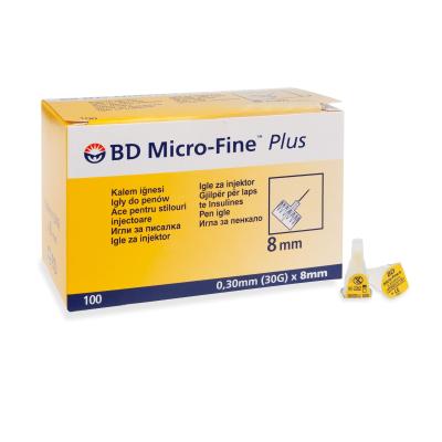 BD Micro-Fine PLUS Injekčné ihly - 0,30 x 8 mm, 100 ks