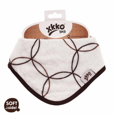 XKKO BMB Squares&Circles - Bib/Scarf, Natural Circles (1pc)