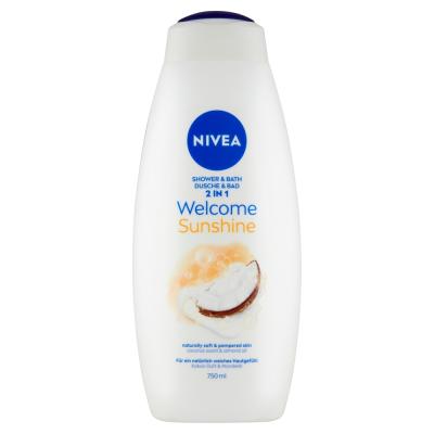 NIVEA Welcome Sunshine Sprchovací gél a pena do kúpeľa 2v1, 750 ml