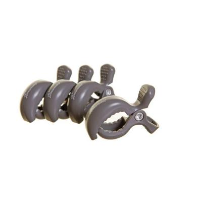 Dreambaby Stroller clips, 4 pcs, gray