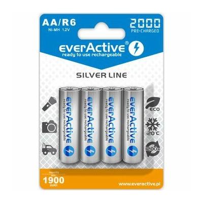 everActive SILVER LINE R6/AA, Nabíjateľné Ni-MH 2000 mAh batérie, 4ks