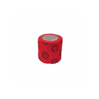 StokBan Self-adhesive bandage 5x450cm, red with emoji