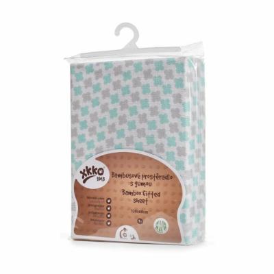 XKKO BMB Tarpaulin with rubber for crib 120x60, Mint Cross