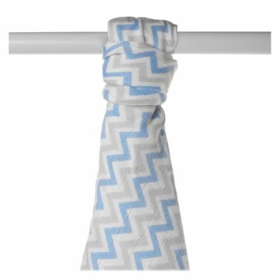 XKKO BMB Bamboo towel Scandinavian Baby Blue Chevron, 90x100, 1pc