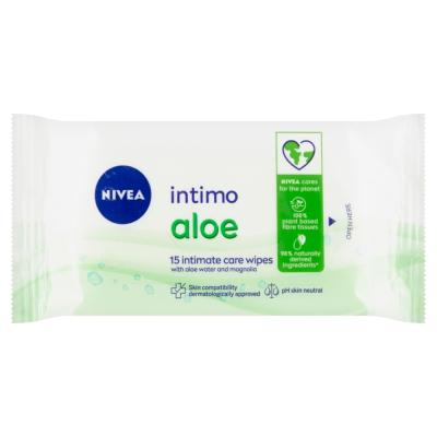 NIVEA Intimo Aloe Obrúsky pre intímnu hygienu, 15 ks