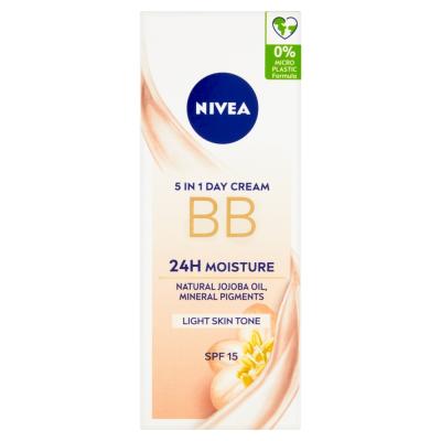 NIVEA Nivea® Skrášľujúci hydr. denný BB krém 5v1 pre svetlejší odtieň pleti OF 15, 50ml