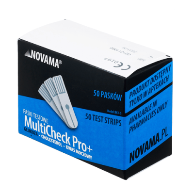 NOVAMA MULTICHECK PRO +, Test strips for glucose, 50 pcs