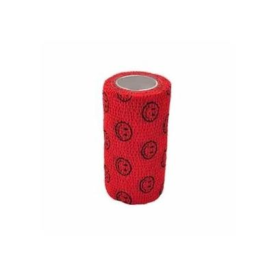 StokBan Self-adhesive bandage 7,5x450cm, red with emoji