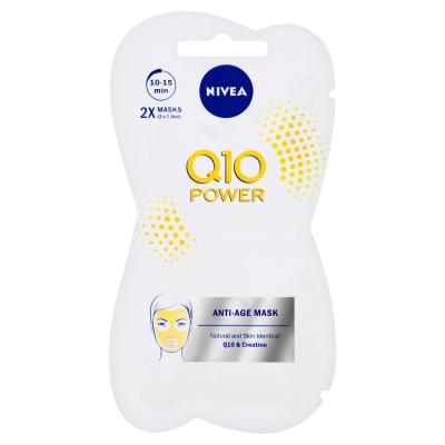 NIVEA Q10 Power Pleťová maska proti vráskam 2 x 7,5 ml