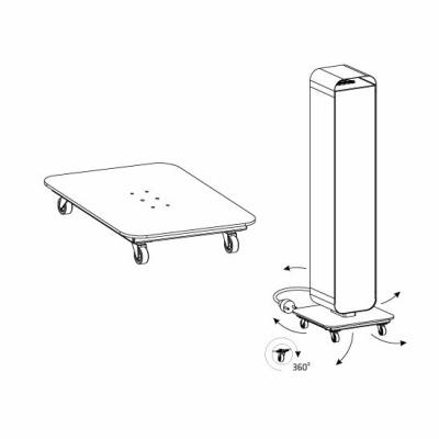 Lena Lighting Sterilon, pedestal with wheels for Sterilon Flow 72W, white glossy