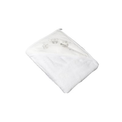 Tega Baby TEGA BABY Hooded towel Owls 80x80cm 100% white cotton