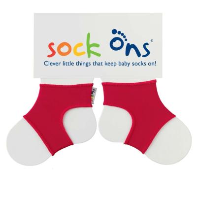 Sock Ons Návleky ne detské ponožky, Bright Red - Veľkosť 6-12m