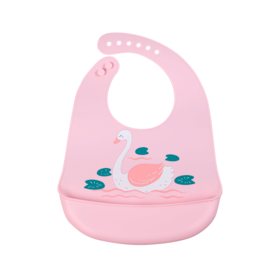 SIMED Silicone bib with pocket, swan