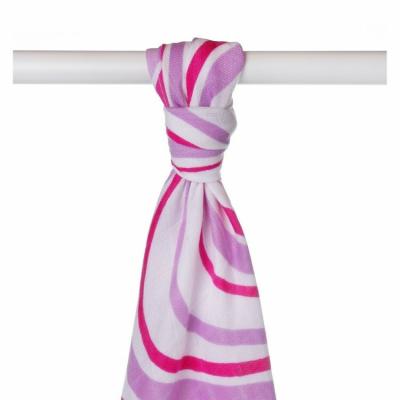 XKKO BMB Bamboo towel Hearts&Waves - Lilac Waves, 90x100, (1pc)