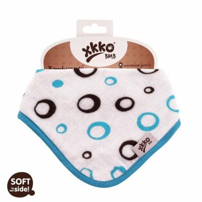 XKKO BMB Spirals&Bubbles - Bib/Scarf, Cyan Bubbles (1pc)