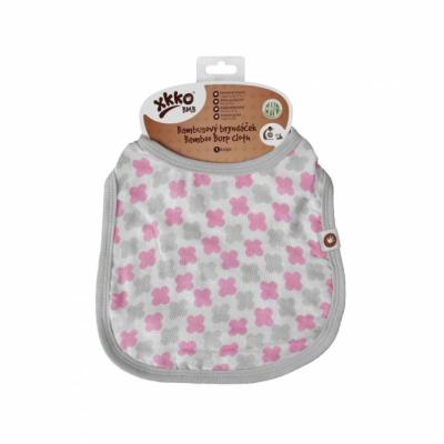 XKKO Bamboo bib Scandinavian Baby Pink Cross