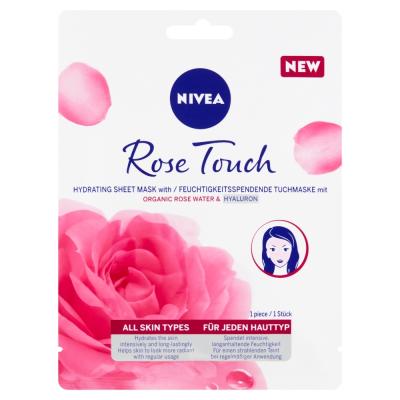 NIVEA Rose Touch 10-minute moisturizing textile mask, 1 pc