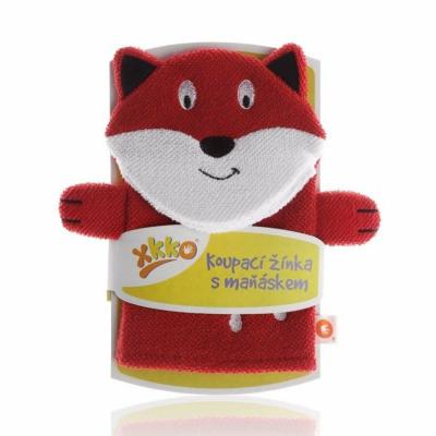 XKKO Bathing glove with puppet - Fox