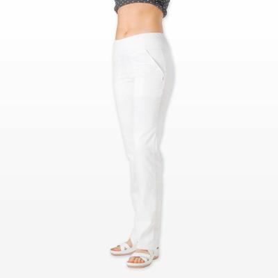 Primastyle Women's medical pants ZOJA with elastic waist, white, large. 48