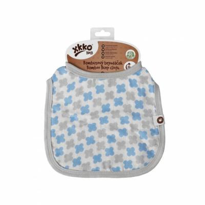 XKKO Bamboo bib Scandinavian Baby Blue Cross