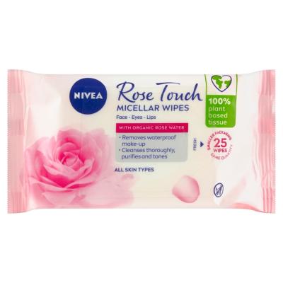 NIVEA Nivea® Rose Touch Micellar cleansing facial wipes, 25 pcs