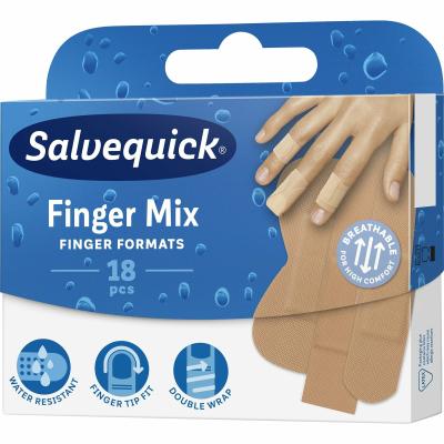 Salvequick Finger Mix Waterproof finger patch - mix, 18 pcs