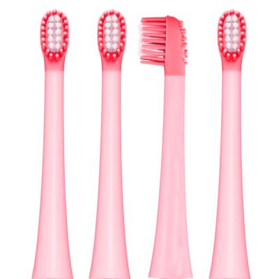 VITAMMY DINO, Replacement handles for DINO toothbrushes, pink, 4 pcs