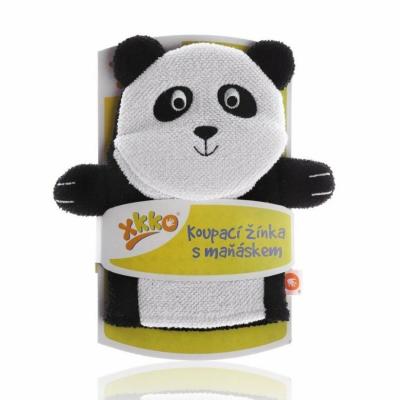 XKKO Rukavica na kúpanie s bábkou - Panda