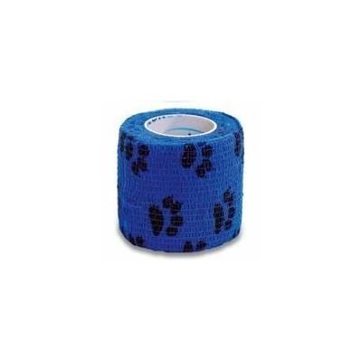 StokBan Self-adhesive bandage 7,5x450cm, blue with paws
