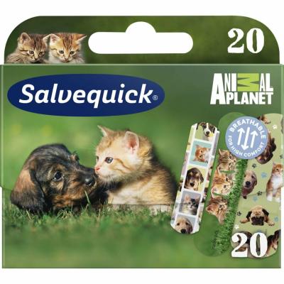 Salvequick Animal Planet Plaster with animals for children, 20 pcs
