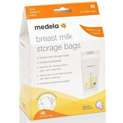 MEDELA Disposable breast milk storage bags, 180 ml, 25 pcs