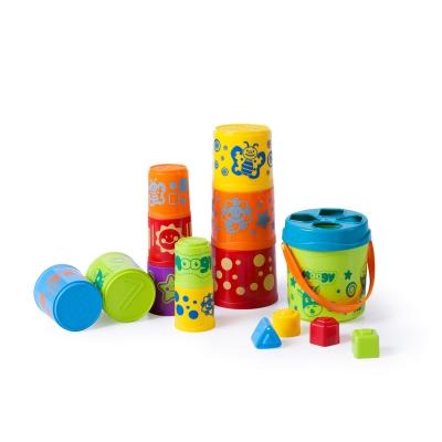Miniland Cubes, cups and buckets - different shapes, 12m-2y