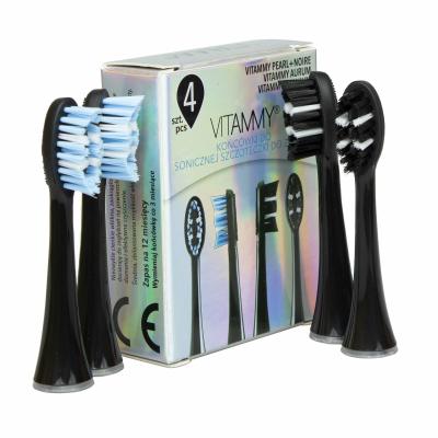 VITAMMY PEARL+ Black toothbrush replacements