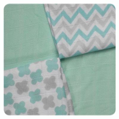 XKKO Bamboo napkins 30x30 Scandinavian Baby Mint MIX (9 pcs)