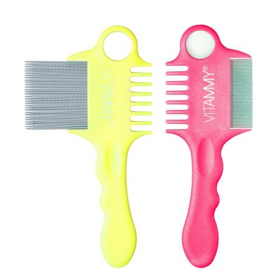 VITAMMY FINO Lice and nit comb set, yellow/pink