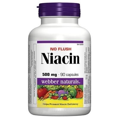 Webber Naturals Niacin 500 mg (non-allergic)